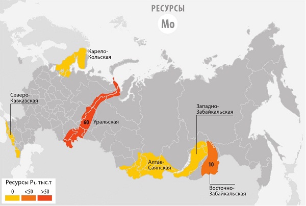 Месторождения серы карта