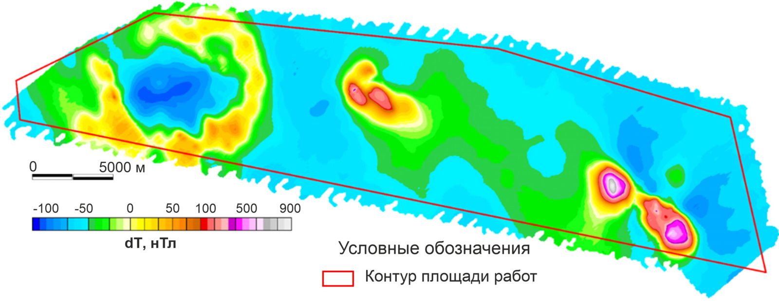 Рисунок 4. Аномальное магнитное поле