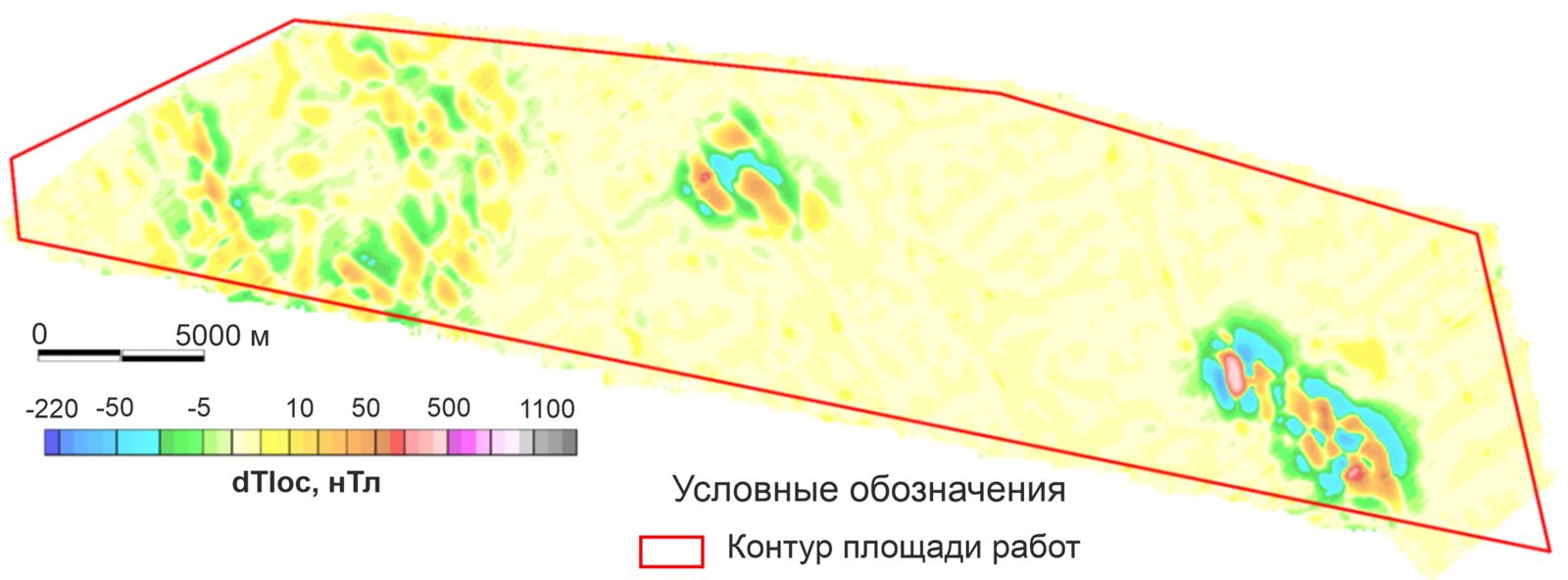 Рисунок 5. Локальная составляющая аномального магнитного поля